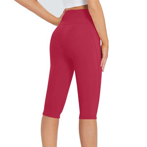 Leggings de yoga légers et extensibles pantalon de yoga court sans couture à taille élastique - Product Image 2