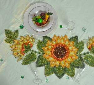 Huge Demand on Premium Quality Custom Shaped With Multi Color <b>Table</b> <b>Runner</b> Indoor Parties <b>Table</b> Decorative Mat for Home Hotels - Product Image 2