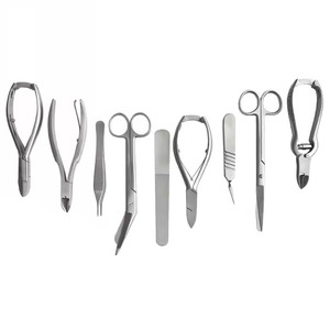 Premium Manual Surgical Toenail Removal Cuticle Pushers Nippers <b>Scissors</b> Stainless Steel Podiatry Chiropody Instrument Set 16Pcs - Product Image 4