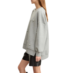 Sudadera de manga larga informal Vintage para mujer, Sudadera con capucha Digital de poliéster/algodón transpirable de punto con patrón de tira cálida - Product Image 6