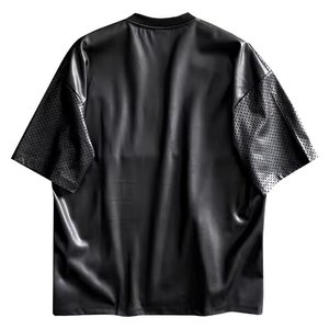 Camiseta Deportiva de Malla Transpirable para Hombre, Cuello en V, Manga Corta, Talla Grande, Estilo Deportivo, Bloques de Color, Tejido de Poliéster - Product Image 2