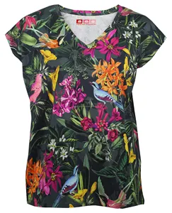 2024 nouveau été femmes luxe qualité T-Shirt personnalisé impression numérique Patchwork OEM Service prix de gros - Product Image 1