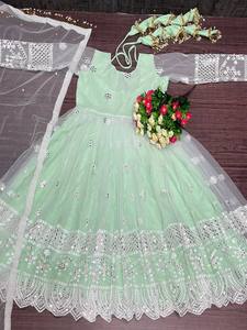 NUEVO VESTIDO DE FIESTA VESTIDO DE RED PESADO SUAVE CON TRABAJO DUPATTA - Product Image 2