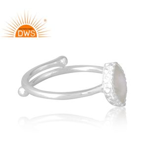 Última venta 925 Sterling Selling Natural Rainbow Moon anillo de piedras preciosas joyería personalizada para mujeres regalo para ella - Product Image 4