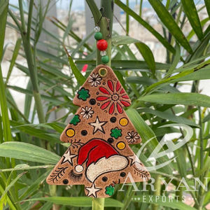 Adornos de árbol de Navidad de cuero labrado a mano occidental superventas Adornos de Navidad personalizados colgantes de cuero genuino de alta calidad - Product Image 1
