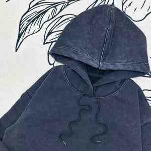 Sudadera con capucha personalizada con bolsillos de canguro de estilo informal callejero de gran tamaño y diseño de cordón para Sudadera con capucha - Product Image 6