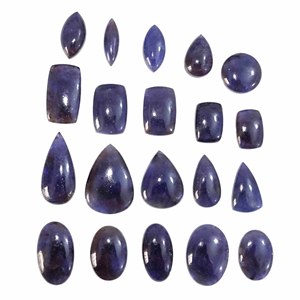 Lote de cabujón de piedras preciosas sueltas con colgante pulido de iolita de calidad Natural AAA + para hacer joyas, piedras preciosas de cristal curativas de iolita - Product Image 5