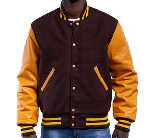 Chaqueta Varsity de Béisbol de Invierno Reversible e Impermeable, con Cuello de Lana, Tallas Grandes, con Parches de Chenilla Bordados Personalizados - Product Image 1