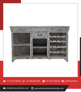 ไม้ยึดได้หรูหรา2ประตู1-ลิ้นชักเคาน์เตอร์บาร์หรูหราหรูหราสง่างามสำหรับบ้านสำนักงานห้องนั่งเล่นอพาร์ทเม้น - Product Image 3