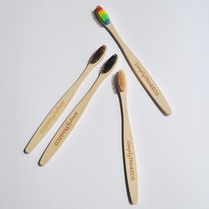 Brosse à dents en bambou nano charbon de bois avec logo OEM ODM brosses à dents en bambou souple personnalisées pour enfants - Product Image 3