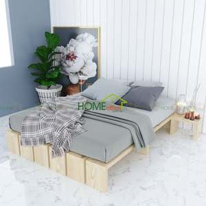 โครงเตียงไม้สไตล์มินิมอล ดีไซน์เรียบง่าย โครงสร้างไม้จริง - Product Image 2