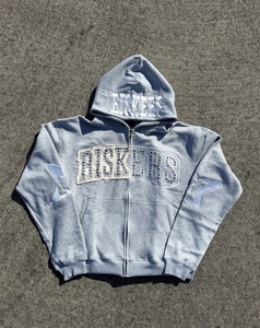 Sudadera con Capucha de Forro Polar para Hombre, con Media Cremallera, Bordado con Logotipo Personalizado al por Mayor, 100% Algodón Desgastado, Personalizable OEM - Product Image 5