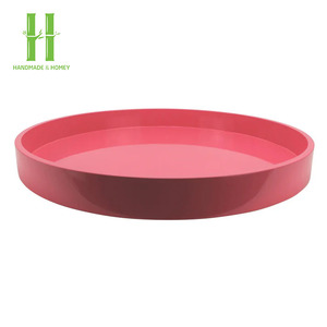 NOUVEAU PRODUIT VENTE CHAUDE Plateaux en laque - Grand plateau rond en laque Fait à la main Fabriqué au Vietnam - Product Image 5