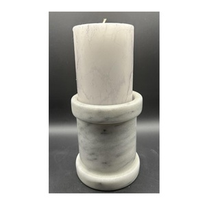 <b>marble</b> <b>candle</b> holder handcrafted pillar stand suitable for wedding centerpiece spa meditation festive events and table styling - Product Image 2