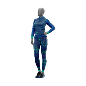 Chándal Deportivo de Invierno para Mujer, Personalizado, 100% Poliéster, Cortavientos, de Secado Rápido, Transpirable, Sudadera con Capucha, Cintura Elástica - Product Image 2