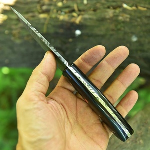 Cuchillo de Caza de Acero de Damasco Hecho a Mano de Primera Calidad, Hoja Fija, Mango de Micarta, para Campamento al Aire Libre, Personalizable, Proveedor OEM - Product Image 3
