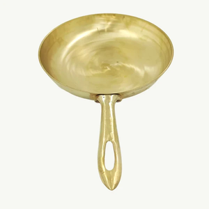 <b>Set</b> Of 3 Brass Fry <b>Pan</b> With Long Handle Gold Finished For Home Kitchen Cookware Stovetop Cooking <b>Pan</b> Durable <b>Frying</b> <b>Pans</b> - Product Image 2