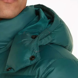 Veste matelassée d'hiver pour homme, col montant, logo personnalisable, grandes tailles, tissu respirant et écologique, vente en gros - Product Image 6