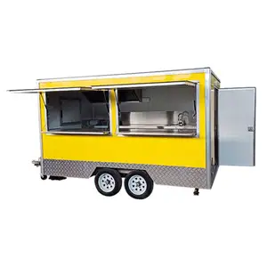 Elektrikli yemek arabası römork/mobil mutfak gıda Kiosk/ticari mobil gıda kamyonu