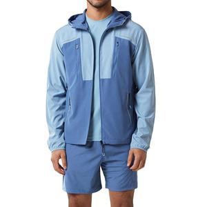 <b>Men</b> Two Piece Sportswear Hooded Windbreaker Jacket and <b>Shorts</b> Solid Print Casual Gym Outfit for Spring Season Tracksuits 2026 - Product Image 1