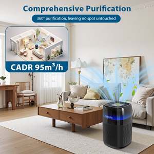 Purificador de Aire 3 en 1 con Filtro HEPA H14 y Modo de Sueño para el Hogar, Elimina Alergias, Pelo de Mascotas, Humidificador Eléctrico de Plástico Color Negro, Elimina Polvo y Olores - Product Image 4
