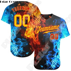 Camisetas informales de nueva moda para hombre, con nombre personalizado de béisbol Jersey, logotipo del equipo, ropa de calle divertida Harajuku de verano, 100% de poliéster - Product Image 3