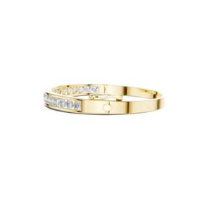 กำไลข้อมือโมอิสซาไนต์ทรงกลม Pacho Classic Channel Set เงินแท้ 925 เครื่องประดับงานแต่งงาน GLBR-0005 - Product Image 3