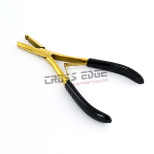 Best Stainless Steel Hair Extension Pliers tool 1-hole Micro Nano beads hair crimper Plier with <b>Rubber</b> Handle Double Spring - Product Image 6