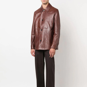 Wholesale Plus Size <b>Leather</b> <b>Shirts</b> Outdoor Use <b>Leather</b> <b>Shirts</b> Stand Collar Men <b>Leather</b> <b>Shirt</b> - Product Image 2