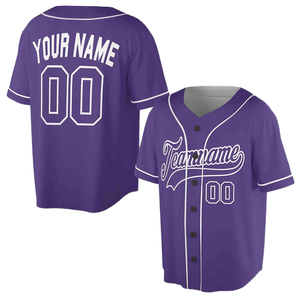 Uniformes de béisbol para jóvenes de poliéster 100% personalizados patrón sólido transpirable para hombres deportes de verano uniformes de béisbol de talla grande - Product Image 1
