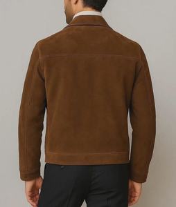 Chaqueta de Cuero de Gamuza Personalizada con Logotipo de Marca para Hombre, con Cuello Alto, Nueva Condición, Tela de Calidad Confiable, Producto Más Buscado - Product Image 2