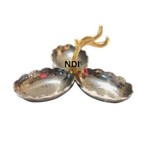 Tazón de servidor de comida decorativo para mesa de comedor, tazón de Metal de diseñador para servir catering - Product Image 6