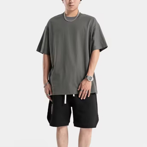 Fabricantes de camisetas de calle personalizadas al por mayor camisetas unisex bordadas con hombros caídos camisetas gráficas - Product Image 4