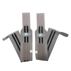 Par de muñequeras rojas de goma de algodón para adultos de talla única para entrenamiento de levantamiento de pesas y levantamiento de pesas en el gimnasio - Product Image 3