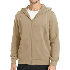 Sudaderas con cremallera para hombre de invierno de alta calidad 100% algodón Impresión digital Streetwear a prueba de viento MOQ bajo - Product Image 1