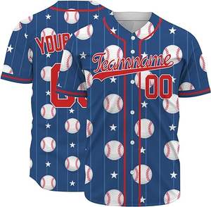 Maillot de baseball personnalisé à manches courtes et col en V avec nom, numéro et logo par sublimation - Product Image 5