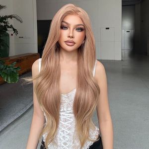 Rosie-DWY Light Brown Synthetic <b>Wig</b> 136 Lace Front Free Part Wavy Tresses Wavy Tresses Synthetic <b>Wig</b> - Product Image 1