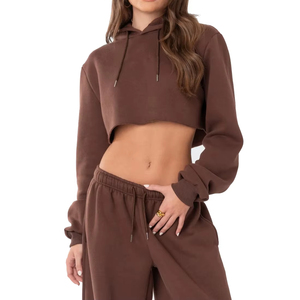 Sudaderas Cortas con Capucha a Precio Razonable, Más Vendidas, Diseño Personalizado, Ropa Urbana, Transpirable, de Felpa, para Mujer - Product Image 6