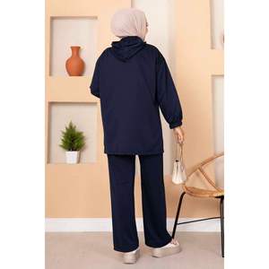 Conjunto de ropa de seguridad de 2 piezas de tela polar con capucha Azul Marino - Product Image 5