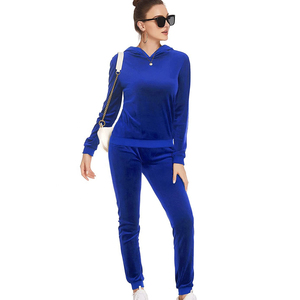 100% coton unisexe Gym ensemble de survêtement d'entraînement vêtements de sport noirs avec logo personnalisé imprimé hiver survêtement-femmes 2 pièces ensemble - Product Image 3