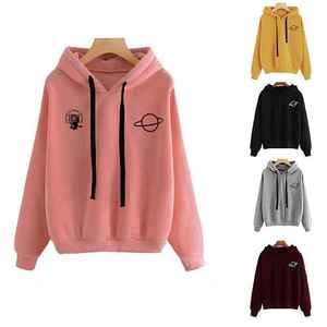 UNIQUE GYM WEAR Sudadera con Capucha Personalizada para Mujer, Chaqueta de Forro Polar, Color Negro Sólido, Transpirable, Ecológica, Poliéster/Algodón, 220g - Product Image 1