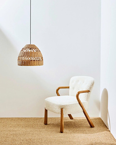 Bell Shape Handwoven Rattan Pendant <b>Lamp</b> <b>Natural</b> Wicker Hanging <b>Light</b> For Artistic Boho Farmhouse Interior OEM ODM Wholesale - Product Image 3