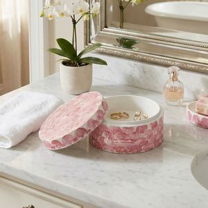 Mother of Pearl Jewelry <b>Box</b> Handmade Pink Shell Inlay <b>Round</b> Storage <b>Box</b> Luxury Decorative <b>Gift</b> <b>Box</b> Wholesale Vietnam - Product Image 5