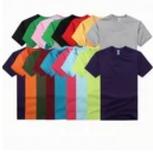 Camiseta informal de media manga con cuello redondo para hombre, tela de jersey con estampado de descarga de patrón sólido, opciones de peso de 180g y 200g - Product Image 5