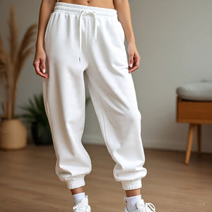 Personalizado de doble cintura pantalones de chándal pijama ropa deportiva Jogger Running pantalones de chándal señoras al aire libre alto cordón pantalón pijama - Product Image 1