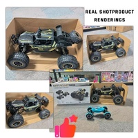 AiJH Coche RC Rock Crawler de 50CM, Eléctrico de Alta Velocidad 2.4GHz, de Aleación Metálica con Luces, Camión RC 4WD para Escalada