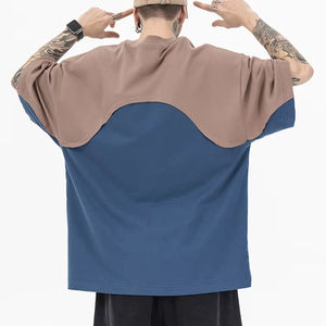 T-shirt en coton pur 280 g/m² effet délavé Monkey Wash, coupe ample, avec points contrastants, imprimé numérique personnalisé – Vente en gros - Product Image 2