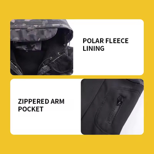 Veste tactique d'hiver pour homme OEM, softshell, imperméable, coupe-vent, respirante, grande taille, col montant, fermeture éclair, solide, randonnée - Product Image 6