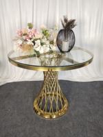 Socle à Gâteau Mobile en Acier Inoxydable Doré avec Roues, Table de Présentation de Gâteaux, Présentoir de Socle en Verre Miroir pour Tables de Mariage