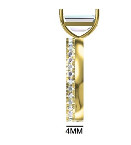 IGI Certifié Fine Jewelry Octogone Cut Lab Diamond Wedding Engagement Ring 18K 14K Gold HPHT CVD Lab Grown Diamond Rings OEM ODM - Product Image 3